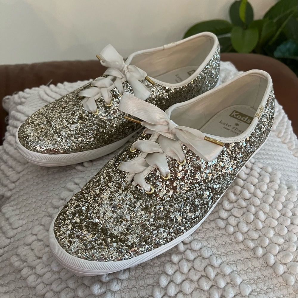 Kate Spade Glitter Keds Size 8.5